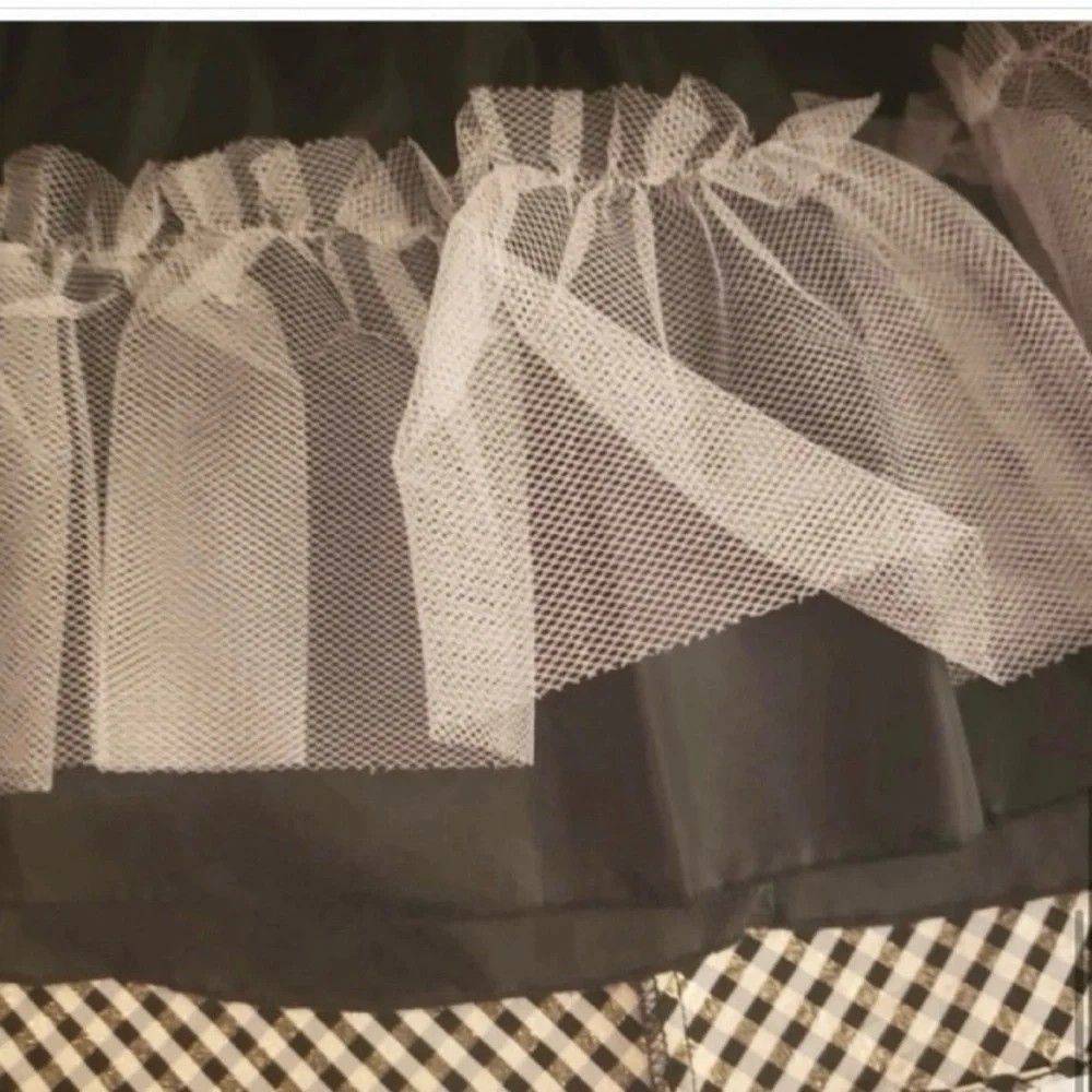 Swea' Pea & Lilli- Black Velvet with Gold and Black Plaid Bottom Toddler Dress - Picture 6 of 8